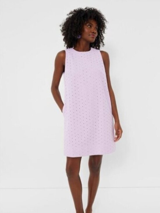 Tuckernuck Dresses & Skirts - Tuckernuck Women’s Large Lavender Eyelet Sleeveless Folly Dress NWT